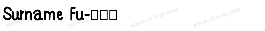Surname Fu字体转换